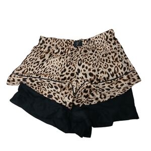 Victoria's Secret Leopard and Black High Waist Shorts